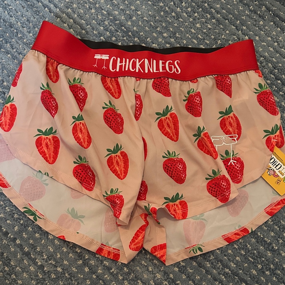 ChicknLegs Women's Strawberry Athletic Shorts - Red